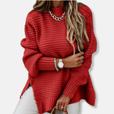Suéter de mujer – Corte oversize – Punto acanalado suave – Hombros caídos cómodos