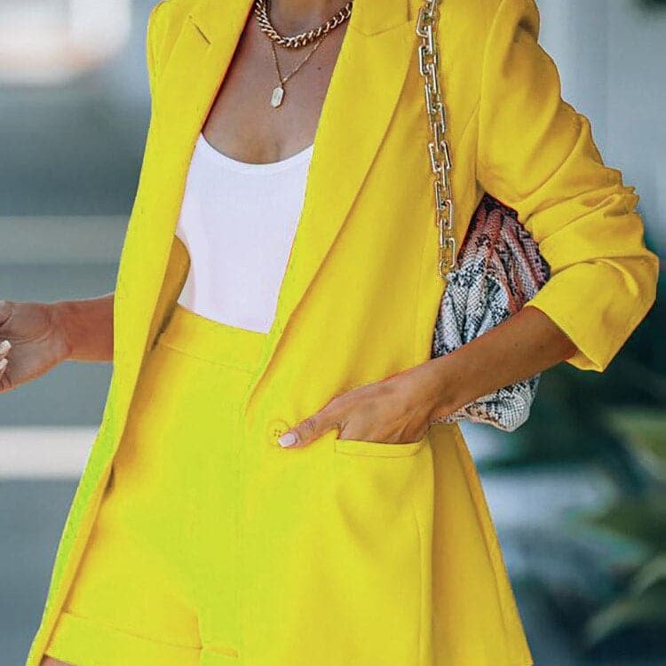 Nina - Conjunto de pantalón y blazer de alta calidad en colores impresionantes