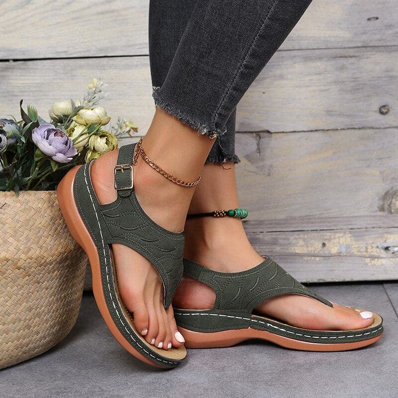 Sandalias de mujer – Chanclas cómodas – Plantilla ortopédica – Tira trasera