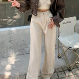 Ellen - Pantalones modernos, de pierna ancha y cintura alta.