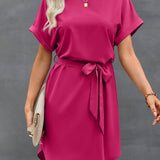 Mela - vestido de manga corta y cinturón