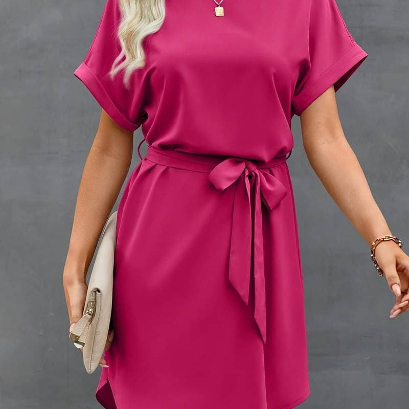 Mela - vestido de manga corta y cinturón