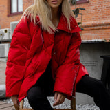 Chaqueta de algodón acolchada de gran tamaño