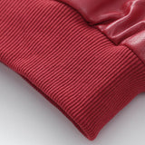 Chaqueta con cremallera de piel sintética con bloques de color
