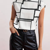 Holli - blusa sin mangas con cuello redondo