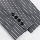 Conjunto de blazer a rayas de dos piezas de moda