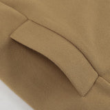 Chaqueta de bouclé marrón con solapas con muescas