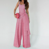 Mono de mujer – Sin mangas – Tirantes finos – Pierna ancha elegante