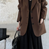 Blazer vintage casual con mangas largas