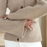 Cárdigan negro clásico, elegante, versátil y cómodo para mujer
