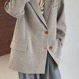 Blazer oversize con solapa moteada