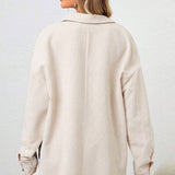 Chaqueta informal de pana de gran tamaño