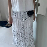 Minifalda retro kawaii de lunares con volantes