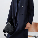 Blazer de un solo pecho con cuello en V
