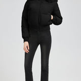 Chaqueta acolchada ajustada con cintura corta