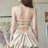 Vestido mini tulipán liso, ajustado y de cintura alta