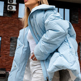 Chaqueta de algodón acolchada de gran tamaño