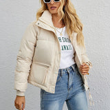 Chaqueta acolchada con cuello alto corto