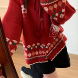 Chaleco oversize con pompones