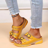 Sandalias de mujer – Punta abierta – Tiras con hebillas ajustables – Suela cómoda y transpirable