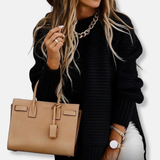 Suéter de mujer – Corte oversize – Punto acanalado suave – Hombros caídos cómodos