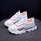 Zapatillas deportivas para mujer - Suela gruesa y cómoda - Malla transpirable - Cierre informal con cordones