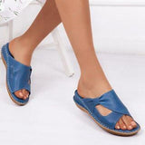 Sandalias de mujer - Piel auténtica - Comodidad transpirable - Suela plana estable