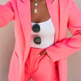 Nina - Conjunto de pantalón y blazer de alta calidad en colores impresionantes