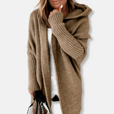 Cárdigan para mujer - Punto suave - Corte holgado - Con capucha - Mangas largas