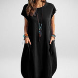 Lou - Vestido largo moderno con bolsillos