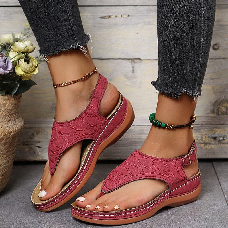 Sandalias de mujer – Chanclas cómodas – Plantilla ortopédica – Tira trasera