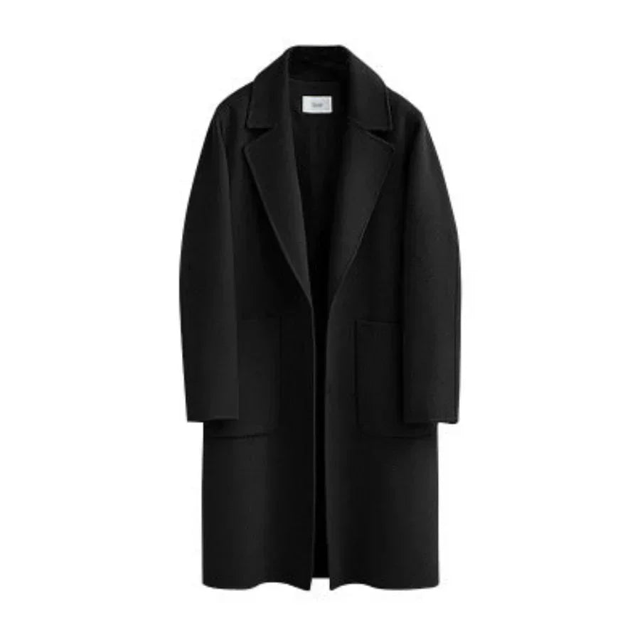 Gabardina de mujer – Lana – Corte holgado – Largo hasta media pantorrilla – Estilo minimalista