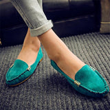 Mocasines de mujer - Estilo mocasín - Denim informal - Comodidad sin cordones