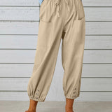 Pantalones de mujer - Cintura alta - Corte holgado - Elegantes y cómodos