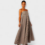 Maxi vestido Encanto Nocturno con volantes