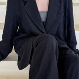 Blazer de traje informal en lino Tencel