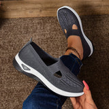 Zapatillas sin cordones para mujer – Malla transpirable – Corte bajo – Suela acolchada