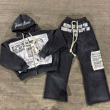 Sudadera con capucha urbana con bloques de color y diamantes de imitación