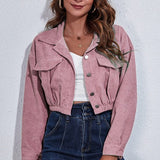 Chaqueta de pana con cintura ajustada