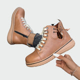 Botas de cuero ortopédicas de tobillo