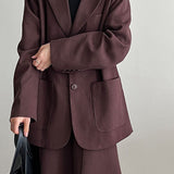 Blazer de lino de corte relajado