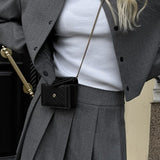 Elegante y preppy conjunto de dos piezas: blazer y minifalda