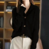 Suéter elegante con botones, suave, elegante y cómodo para mujer.