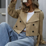 Chaqueta corta casual cruzada