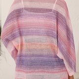 Cárdigan informal de crochet con efecto tie-dye