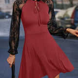 Basi - Vestido de alta calidad con mangas acentuadas.