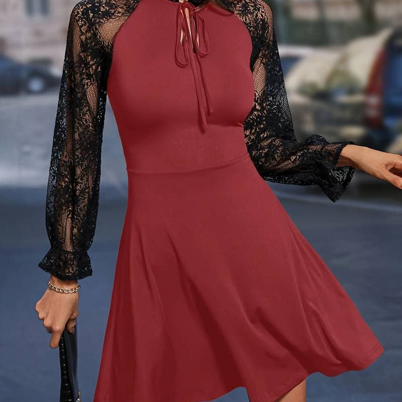 Basi - Vestido de alta calidad con mangas acentuadas.