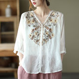 Oro - Blusa bordada de alta calidad