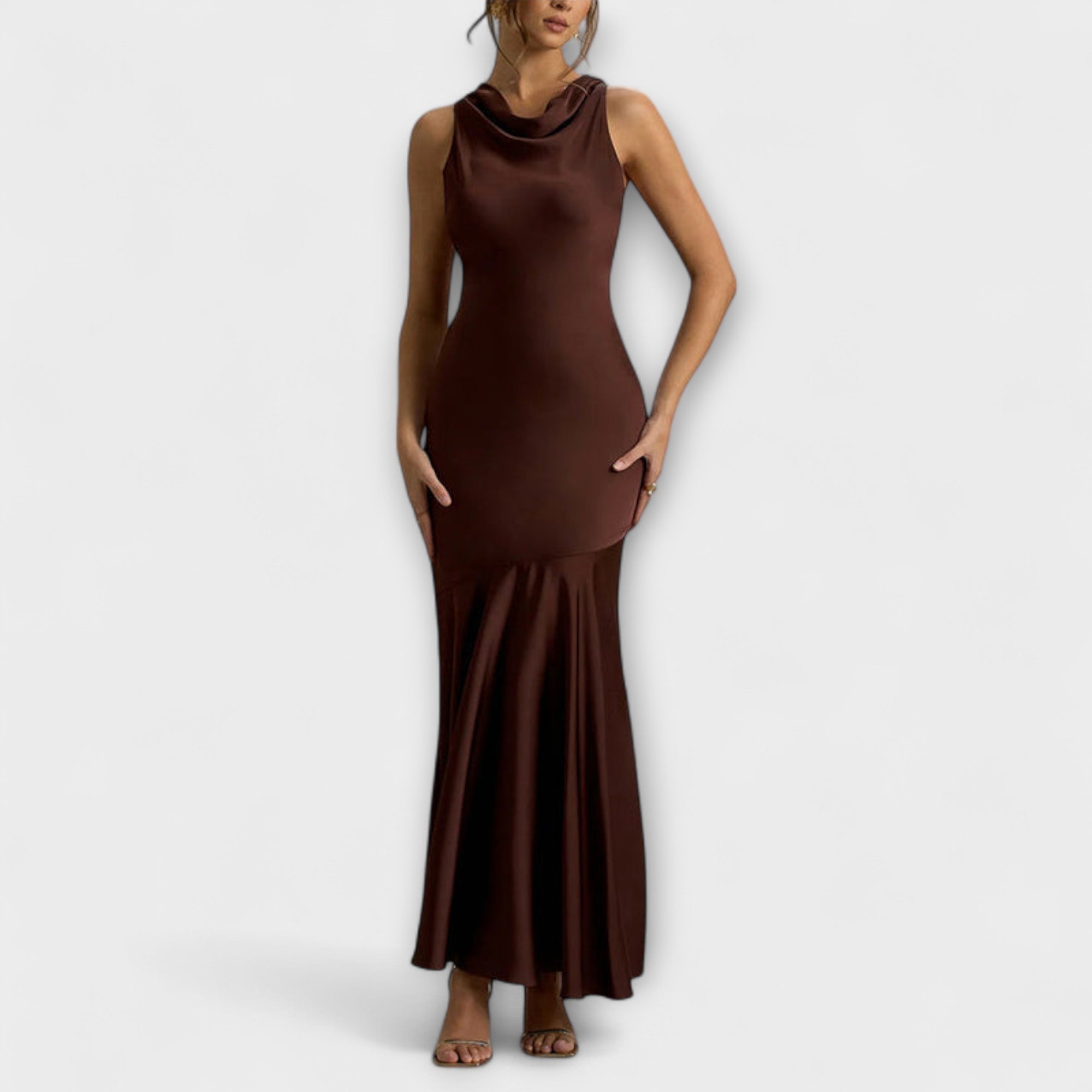 Lennon - Elegantes maxi vestido de seda