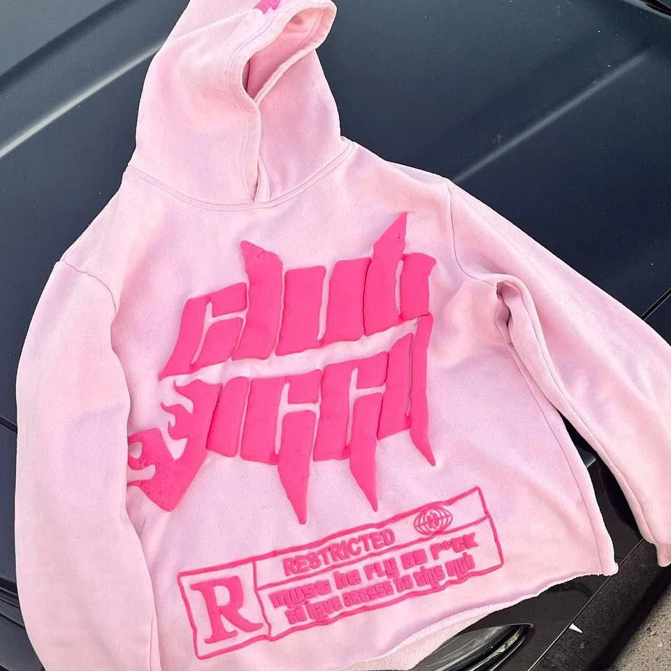 Sudadera con capucha y estampado gráfico de gran tamaño